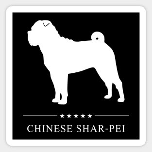 Chinese Shar-Pei Dog White Silhouette Sticker